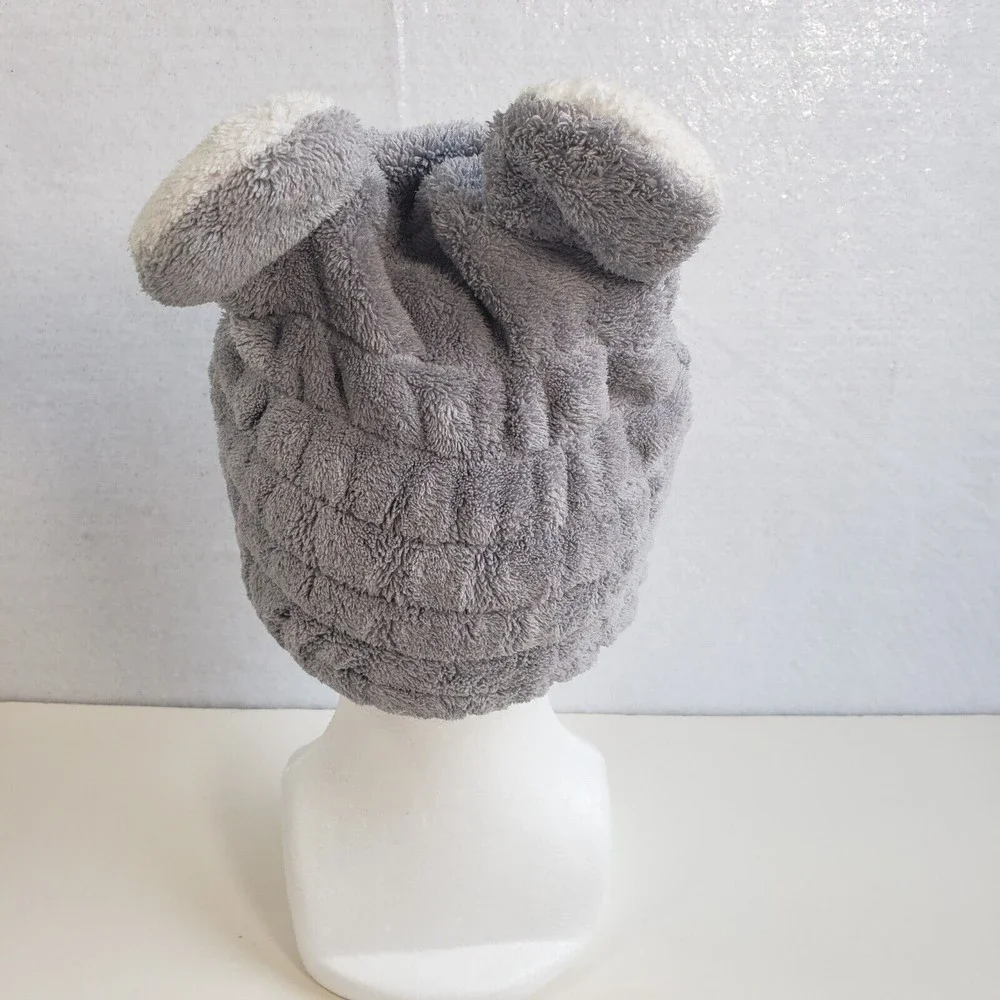 Children Youth Winter Beanie Hat Autumn Soft Warm Cute Animal Face Cap Gray